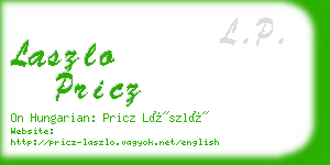 laszlo pricz business card